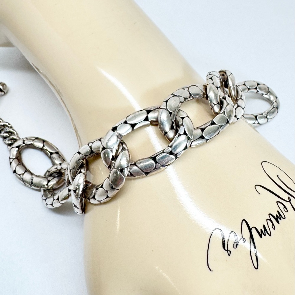John Hardy Kali Pebble Oval Link Chain Bracelet .925